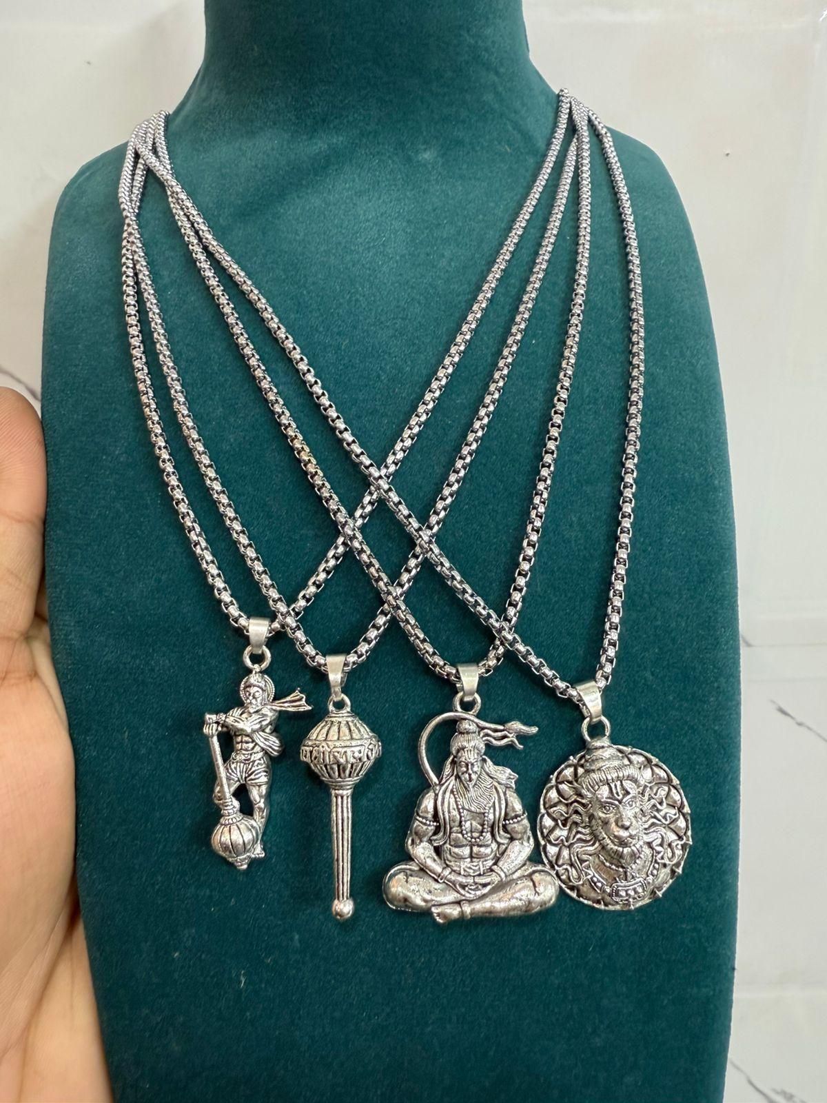 Lord Hanuman Chain With Pendant (Buy 1 get 3 Combo)
