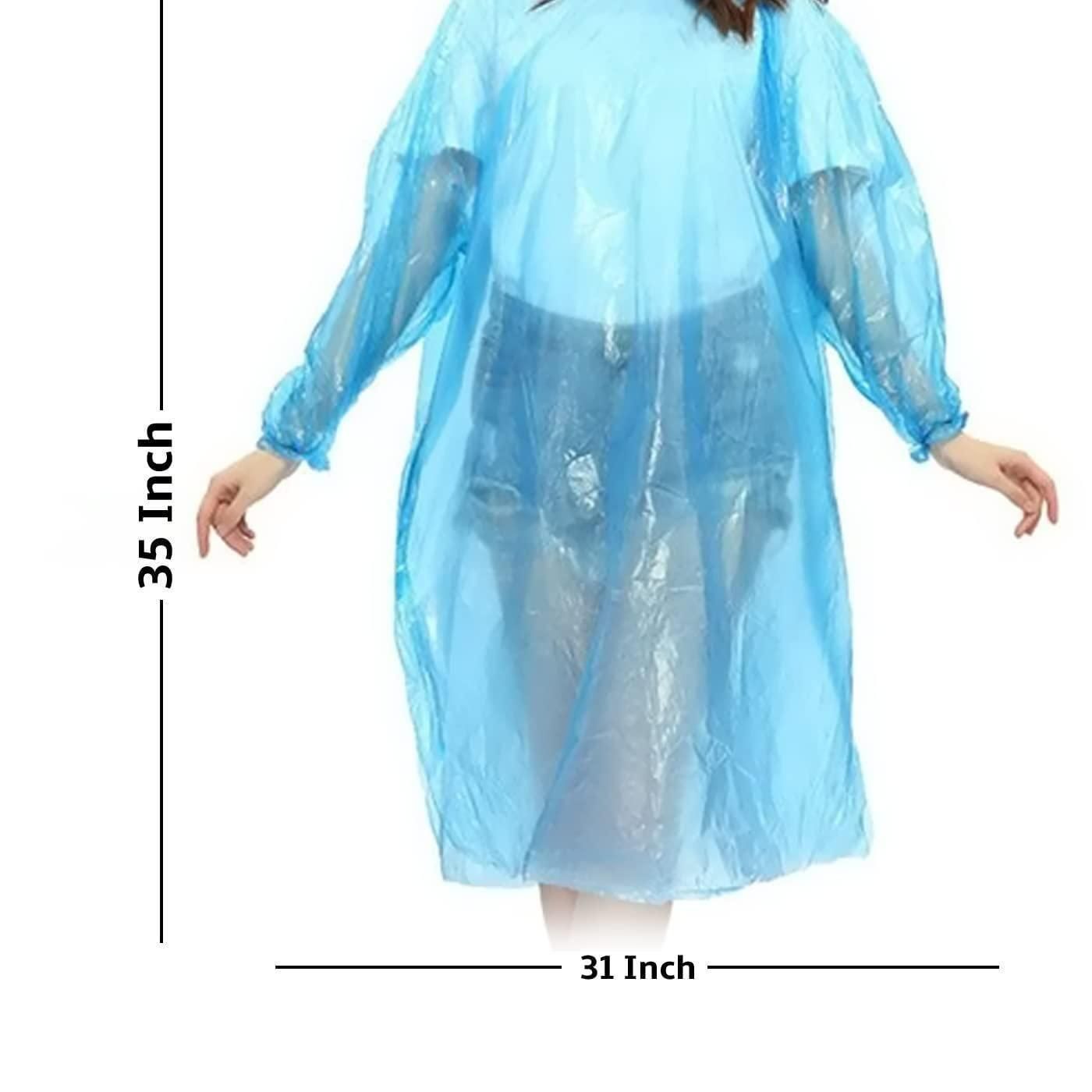 FULLY REUSABLE Wallet Rain Card Rain Coat (Set of 5) Multicolour